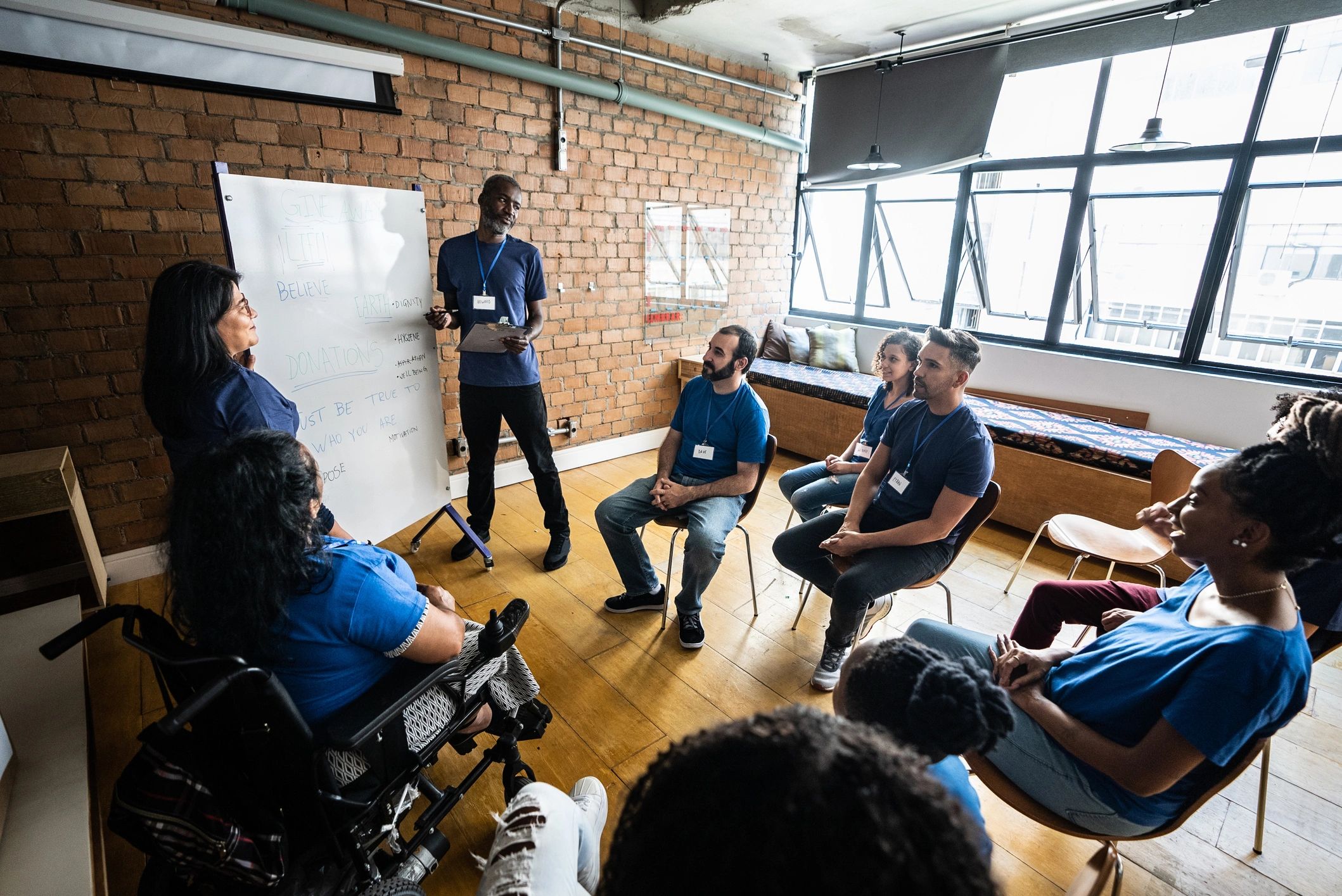 Community meeting with supportive discussion